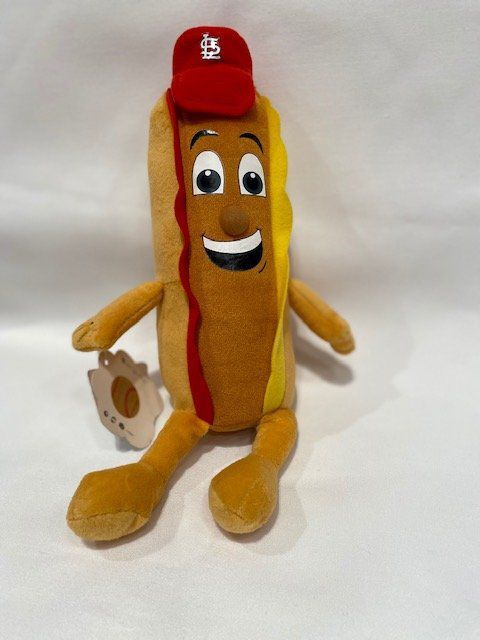 Cardinals plush hot dog